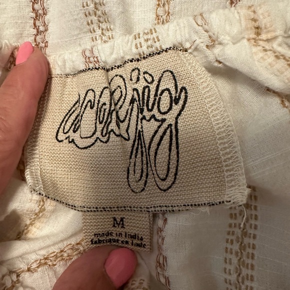 Ace & Jig Quince Ambrosia Cream Stripe Maxi Dress - On or Off Shoulder - Sz. m - Picture 8 of 11